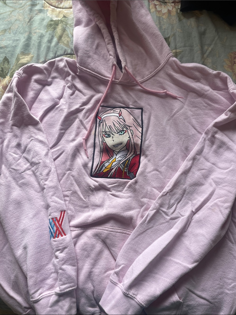 Zero two hoodie embroidered